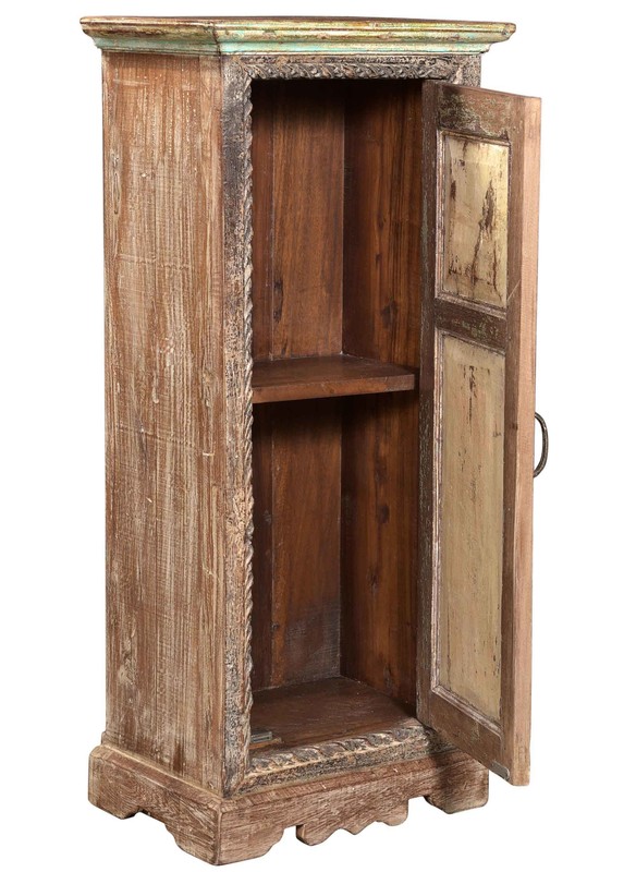 Schöne farbige Nachtschrank von recyceltem Teakholz - Shabby-Chic