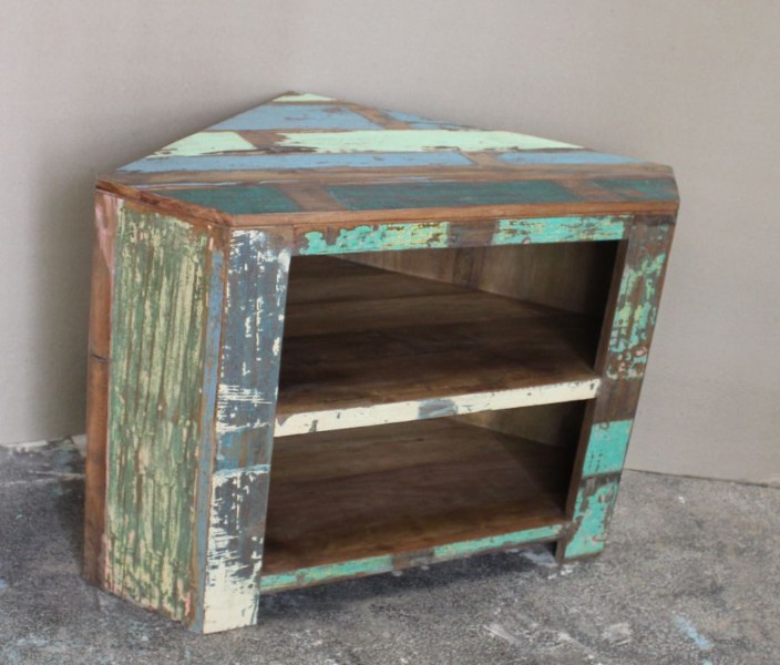 Offen TV-Eckschrank - Shabby-Chic Fernsehschränke - shabby-chic möbel